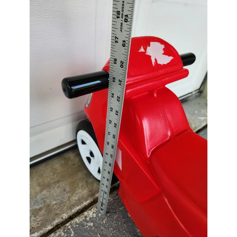 Vtg Little Tikes Step 2 Red Motorcycle Toddler Ride On Toy Indoor Outdoor Bike